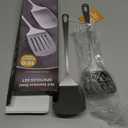 2 Pcs Stainless Steel Spatulas Set, Metal Spatula Solid & Slotted Turner, Heavy Duty Sturdy Spatula for Kitchen Use, High Heat Resistant Cooking Utensils for Fish Eggs Pancakes, Easy to Clean, Silver