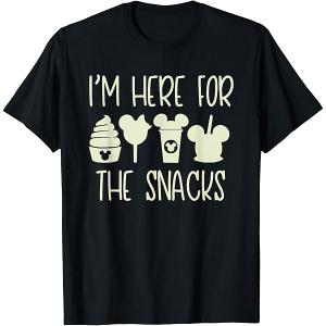 T Shirt "I'm Here For The Snacks", Black, XL