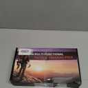 Trekking Pole Tactical Walking Stick, Multifunctional Lightweight Aircraft Aluminum Collapsible Survival Hiking Pole with Storage Bag for Women Men Seniors Camping Backpacking (6-section gray handle)