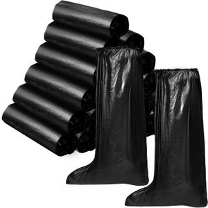 Haysandy Shoe Covers Disposable Non Slip Plastic Boot Covers Long Waterproof Shoes Covers Safety Boot Shoe Covers 21.6 Inch Tall Shoe Coverings for Men Women Rainy Day Use(Black,120 Pcs)