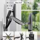 monTEK Dual Monitor Wall Mount for 17 to 32 inch Flat/Curved Screens, Each Holds to 19.8 lbs, Full Motion Adjustable Mechanical Spring Monitor Arm, 75x75/100x100 VESA Wall Mount, Black