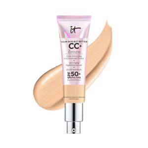 IT Cosmetics CC+ Cream Illumination - Radiant Full Coverage Foundation With SPF 50+, Color Corrector & Hydrating Anti-Aging Serum, Hydrolyzed Collagen + Peptides, Normal to Dry Skin - 1.08 fl oz (05 Medium (soft beige shade with warm undertones))
