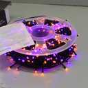 FUNPENY 164FT 500 LED Halloween Lights, 8 Modes Waterproof Plug in String Lights for Halloween Indoor Outdoor Yard Party Wedding Garden Home Decorations (Purple & Orange)