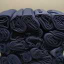 25 Ct of Roll-Up Blankets for Camping, Travel, Outdoors, Beach, Picnics  Dark Blue  Hook + Loop Closure for Easy Use in Cars & on Airplanes  Customizable for Promotions & Events