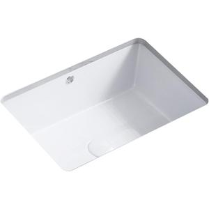 18 Inch White Rectangle Vessel Sink for Bathrooms 18.3" x 13.78" Small Undermount Bathroom Sink Ceramic Porcelain Under Counter Basin Sink with Overflow 465mm x 350mm Lavamanos Para Baos