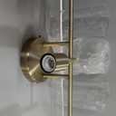 Bathroom Light Fixtures, 3-Light Brass Vanity Light, Black Bathroom Lights Over Mirror with Clear Glass Shade, Wall Sconces for Mirror Bedroom Living Room Hallway