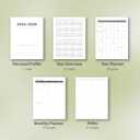 3 x Monthly Planner 2025-2028, 2025 Calendar 36 Months Planner With Monthly Tabs, July 2025- June 2028, 8.5" x 11", 3 Years Academic Calendar Hard Cardboard Cover with Spiral Bound, Perfect for School & Office for Women & Men (Green)
