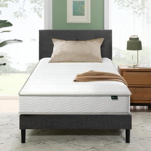 ZINUS 6 Inch Foam and Spring Hybrid Mattress [New Version], Twin, Medium Firmness, Durable Support, Certified Safe Foams & Fabric, Mattress in A Box (Twin, White)