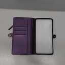 Defencase for iPhone 17 Pro Max Magnetic Wallet Case Compatible with Magsafe with RFID Blocking Zipper & Card Holder for Women Men PU Leather Strap Detachable Case for iPhone 17 Pro Max 6.9", Purple