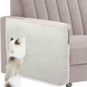 Cat Scratch Sofa Protector,27.6L*19.6W Cat Scratch Furniture Protector Pad Couch Arm Sheild with Natural Sisal for Protecting Couch Sofa Chair FurnitureBeige/Right Handed