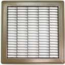 HVAC Premium 16" X 16" Floor Grille - Fixed Blades Return Air Grill - Brown [Outer Dimensions: 17.75 X 17.75]