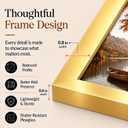 JCJMY 18x24 Picture Frame with 16x20 Mat, Display Photo 16x20 with Mat or 18 x 24 Without Mat, Wall Hanging Large 18 by 24 Poster Frame with Plexiglass, Gold