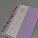 Alltree Lined Journal Notebook, Spiral Notebook for Work, A5 Medium, Spiral Hardcover Notebook with Tabs, Pen Loop, Pocket, Stickers, 160 Pages, Journal for Women & Men, Purple(6"x8.5") (Lavendar)