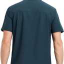 Men's Short Sleeve Button Down Shirts Classic Regular Fit Summer Beach Shirt with Pocket (XXL)