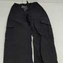 Lepunuo Cargo Pants for Women High Waisted Casual Pants Baggy Stretchy Wide Leg Y2K Streetwear with 6 Pockets (Small, Black)