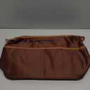 SDANG Purse Organizer Insert Fit for Saint Louis,Neverful and More BagLeather Edge Multiple Pockets Tote Bag Organizer with HandleLightweight Medium Purse Liner have Zipper (Brown,Large)