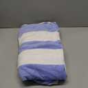 Cotton Oversized Beach Towel - Large 70 x 35 Inch Pool Towel, Blue Striped Quick Dry Swimming Cabana Towel