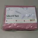 LuxClub 3 PC Sheet Set Bed Sheets Deep Pockets 18" Eco Friendly Wrinkle Free Cooling Machine Washable Hotel Bedding Silky Soft - Light Plum Twin XL
