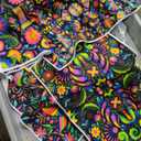 Breling Set of 6 Mexican Kitchen Towels Colorful Flowers Mexican Themed Dish Towel Bathroom Decorative Christmas Hand Cloths Decor for Holiday Kitchen Bathroom Home Cooking, 14 x 21 Inch (Black)