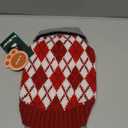 Kuoser Dog Sweater Plaid Dog Sweaters with Harness Hole, Polo Design Puppy Knitwear Fall Winter Sweater for Extra Small Dogs, Pet Cold Weather Clothes Warm Doggie Pullover Sweatshirt, Red XS