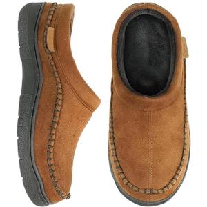 Zigzagger Men's Slip On Moccasin Slippers, Indoor/Outdoor Warm Fuzzy Comfy House Shoes, Fluffy Wide Loafer Slippers, 10.5