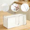ZAVOOS 2 Pack Acrylic Paper Towel Holder, Folded Countertop Z-fold C-fold Trifold Napkin Dispenser, Clear Hand Towel Storage Holder Tray for Bathroom, Kitchen, Restaurant