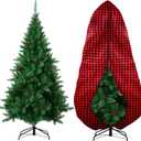 9ft Upright Christmas Tree Storage Bag with Zipper/Drawstring,Non-Woven Holiday Tree Cover Dust Proof Bag Fits Up to 9ft Tall Artificial Tree Upright Standing Storage