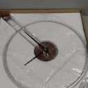 DRELIFAM Modern Wall Clock Large Wall Clocks with Walnut Dial Silent Non-Ticking for Living Room Home Decor Bedroom Kitchen Office 17.8'' 24.4'' (Silver, Medium)