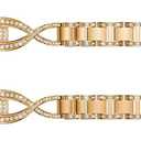 Compatible with Apple Watch Band 45mm 44mm 42mm/41mm 40mm 38mm, Rhinestone Diamond Sparkle Bling Glitter Jewelry Metal Wristband Strap for iWatch Series 7 6 5 4 3 2 1 SE,Rose Gold,42mm/44mm/45mm