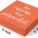 2 x Inspirational Gift Home Office Desk Cubicle Shelf Decor TV Show Decor, Be Curious Not Judgemental Sign, Soccer Football Coach Gifts for Fans 5 X 5 Inch