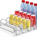 AMLLLC Drink Dispenser for Fridge,Automatic Pusher Glide Soda Can Dispenser for Refrigerator and Adjustable Width - Storage 25 Cans (White)