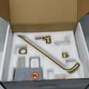 BESy Shower System with 10 Inch Round Rain Shower Head and Handheld Wall Mounted, High Pressure Rainfall Shower Faucet Fixture Combo Set with 2 in 1 Handheld Showerhead for Bathroom, Brushed Gold