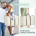 MISSLO Portable 70" Wedding Dress Garment Bag with Bride Tote Bag 8'' Gusseted Dress Bags for Gowns Long 4 Pockets Dress Cover for Women, Beige
