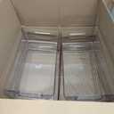 Organiser, Set of 4 for Maximum Order in the Fridge, Stackable, Organiser, Fridge Organiser, Storage, Boxes for Fridge, BPA Free, 14.5x8xinch