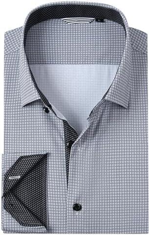 Alex Vando Mens Printed Dress Shirts Long Sleeve Regular Fit Button Down Shirt, Size: L