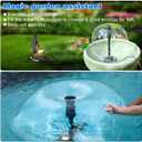 Fountain Pump Nozzle kit 8PC Mushroom Spray Head Kit for Pond Pumps - Water Fountain Nozzle Set Submersible, Black (Large)