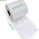 Moqra Sticky Thermal Receipt Paper Rolls (80mm) 3 1/8" x 170' 6 Rolls- Removable Label Compatible with TM-L90ii, TSP654IIsk and Other linerless Label Printers. Works with POS Systems (6 Rolls/Box)