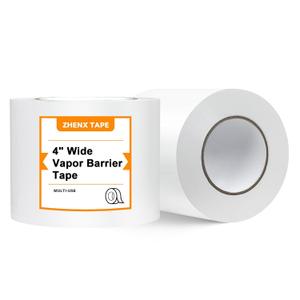 Zhenx 2 Pack, Vapor Barrier Tape, Vapor Barrier Seam Tape, Insulation Tape 4" Wide x 180' Long, PE Seal Tape 9 mm, for Crawlspaces Barriers Seal and Seam Insulation Repairs & Plastic Liners
