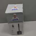 MR.SIGA Toilet Bowl Brush and Holder, Premium Quality, with Solid Handle and Durable Bristles for Bathroom Cleaning, Gray, 1 Pack (One Size)