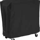 AKEfit Patio Cooler Cart Cover,Waterproof Ice Chest Cart Cover Fits 65-80 Quart Patio Party Ice Chest Rolling Cooler (43"W x 22" D x 32" H, Black)