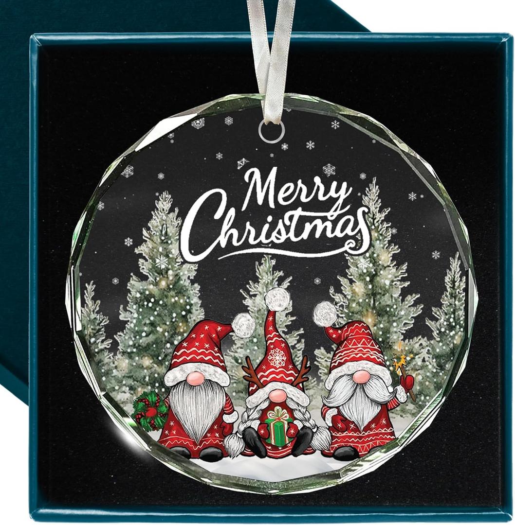 Gnome Christmas Ornaments - Uniquely Crafted Gnome Ornaments for Christmas Tree - Festive Decorations for Tree- Perfect as Gnomes Gifts for Women, Ideal for Enhancing Christmas Gnomes Decorations