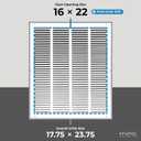 16x22 Return Air Vent Cover Grille for Wall or Ceiling Duct Opening - Flat Stamped Face Air Grill by HVAC Premium - White - Overall Size: 17.75" x 23.75"