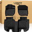 LASFIT Floor Mats for Honda HRV 2016 2017 2018 2019 2020 2021 2022, All Weather TPE Custom Fit HR-V Floor Liner Accessories, 1st & 2nd Row, Black