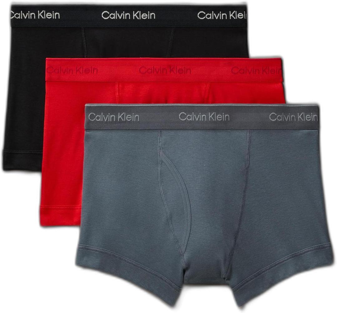 4 x Calvin Klein Men's Cotton Classics 3-pack Trunk, Size L