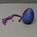 3D Printed Dragon Egg- Red Blue - Surprise Easter Egg with Flexible Crystal Dragon Inside, Easter Basket Stuffers, 3D Printed Gift Toy, Desk Executive Pet, Figurine Decor(12 Dragon) (Purple Mix)