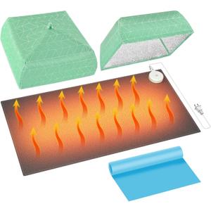 Large Resin Heating Mat with Cover and Timer, 4-Hour Auto Shut-Off Fast Curing Machine, 23.6 x 14.2 Inches Heating Pad for Resin Projects, DIY Supplies Kit