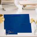 qiqee 10PCS Nordic Blue Gift Bags with Ribbon Handles Mulit Assorted Sizes Gift Wide Bags (2pcs Large 13", 4pcs Medium 9.6", 4pcs Small 6.3"22pcs Tissue Paper)