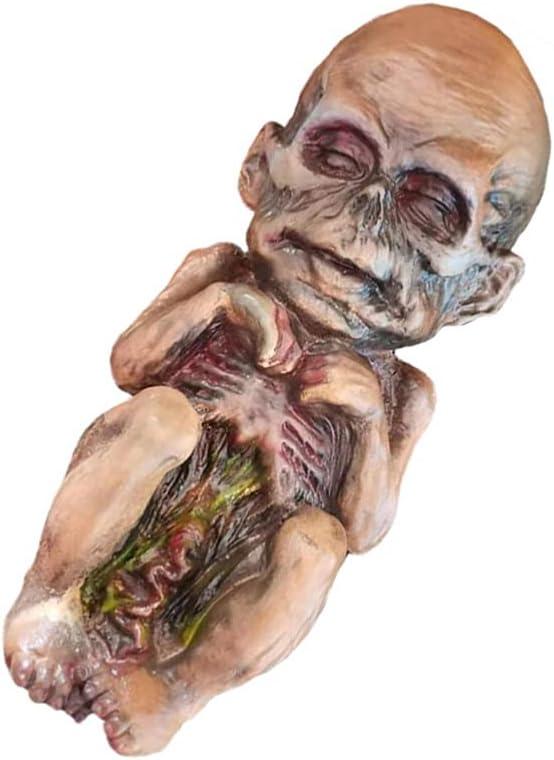 NUOBESTY Halloween Haunted Doll Scary Haunted House Adornment Ghost Baby Decoration Halloween Baby Doll Haunted House Decoration Prop Scary Ghost Babies Ornament Creepy Zombie Baby