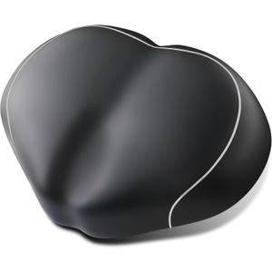 YLG Noseless Bike Seat for Men Women, Comfort Seat Cushion Compatible with Peloton, Electric Bike, Outdoor & Indoor Bikes, Wide Bicycle Saddle Replacement, Waterproof Bike Seat