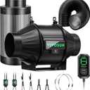 VIVOSUN S4 Air Filtration Kit, Inline Fan, Controller, Carbon Filter, Duct